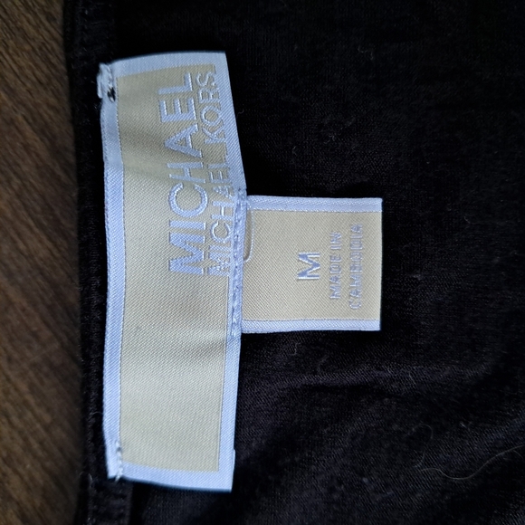 Michael Kors Layered Black TopTunic Chiffon Bottom Size Medium - Picture 6 of 9